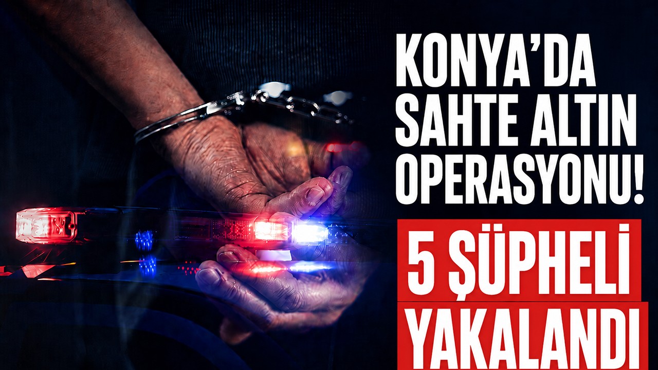Konya'da sahte altın operasyonu: 5 şüpheli yakalandı