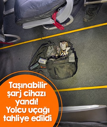 Taşınabilir şarj cihazının yandı! Yolcu uçağı tahliye edildi