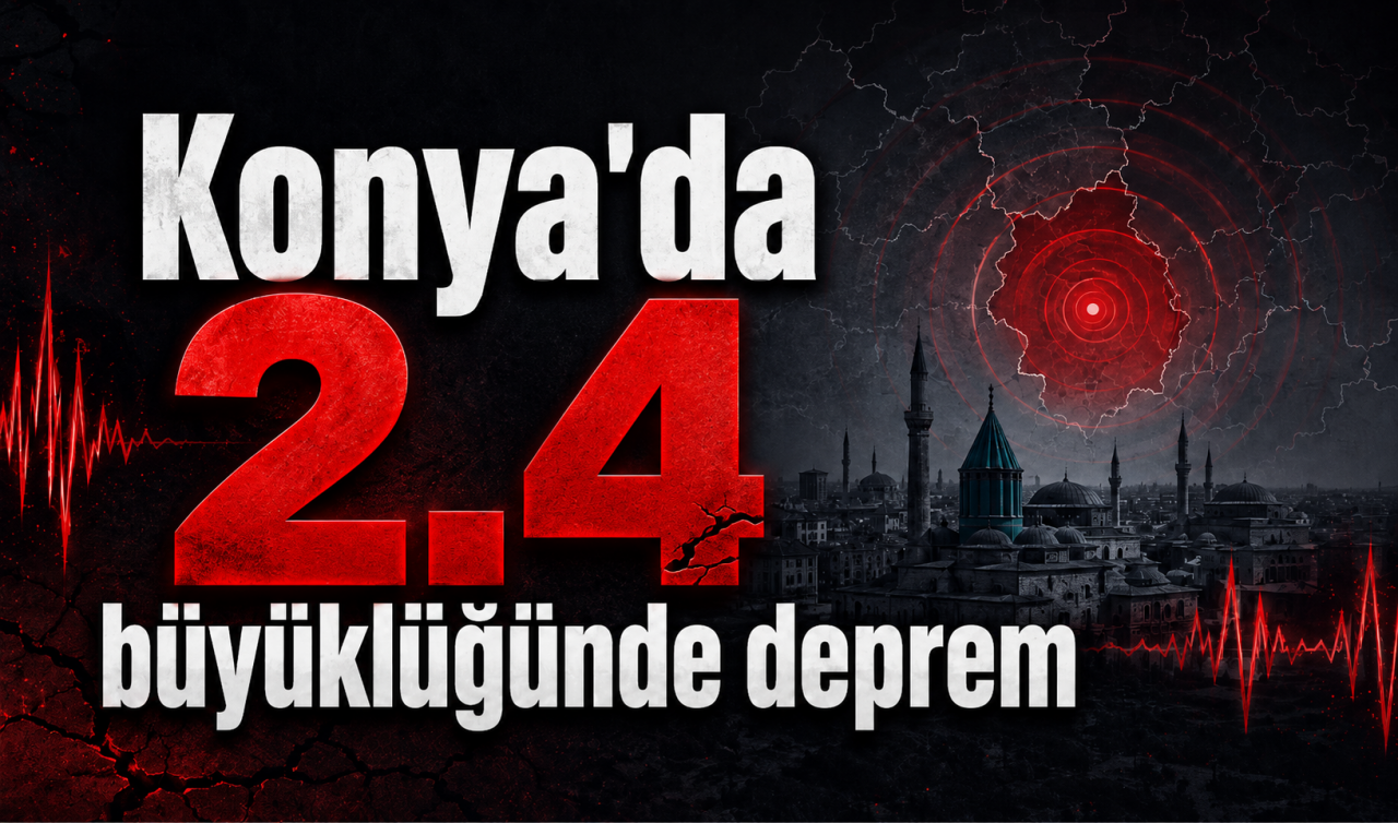 Konya'da 2.4 büyüklüğünde deprem