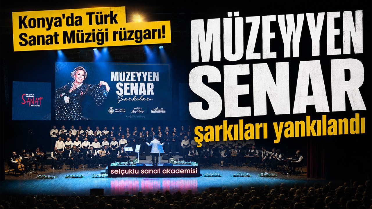 Konya'da Türk Sanat Müziği rüzgarı! Müzeyyen Senar şarkıları yankılandı