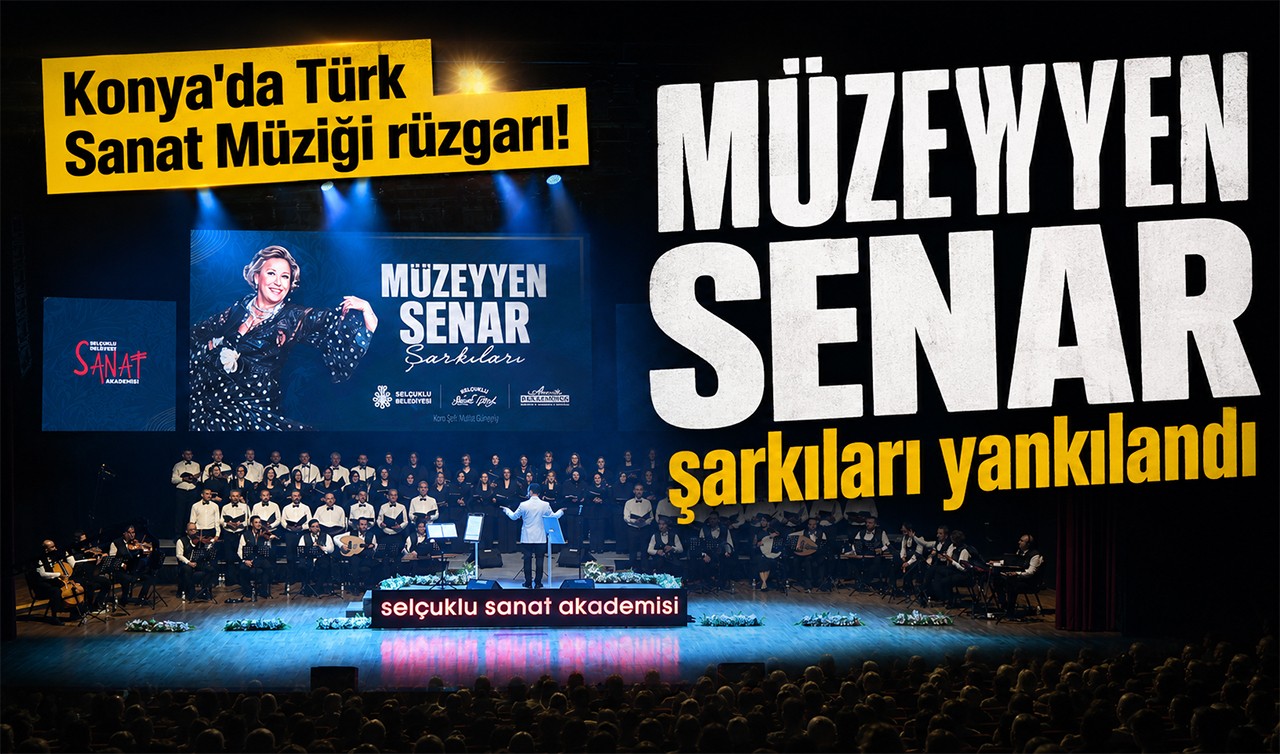 Konya'da Türk Sanat Müziği rüzgarı! Müzeyyen Senar şarkıları yankılandı