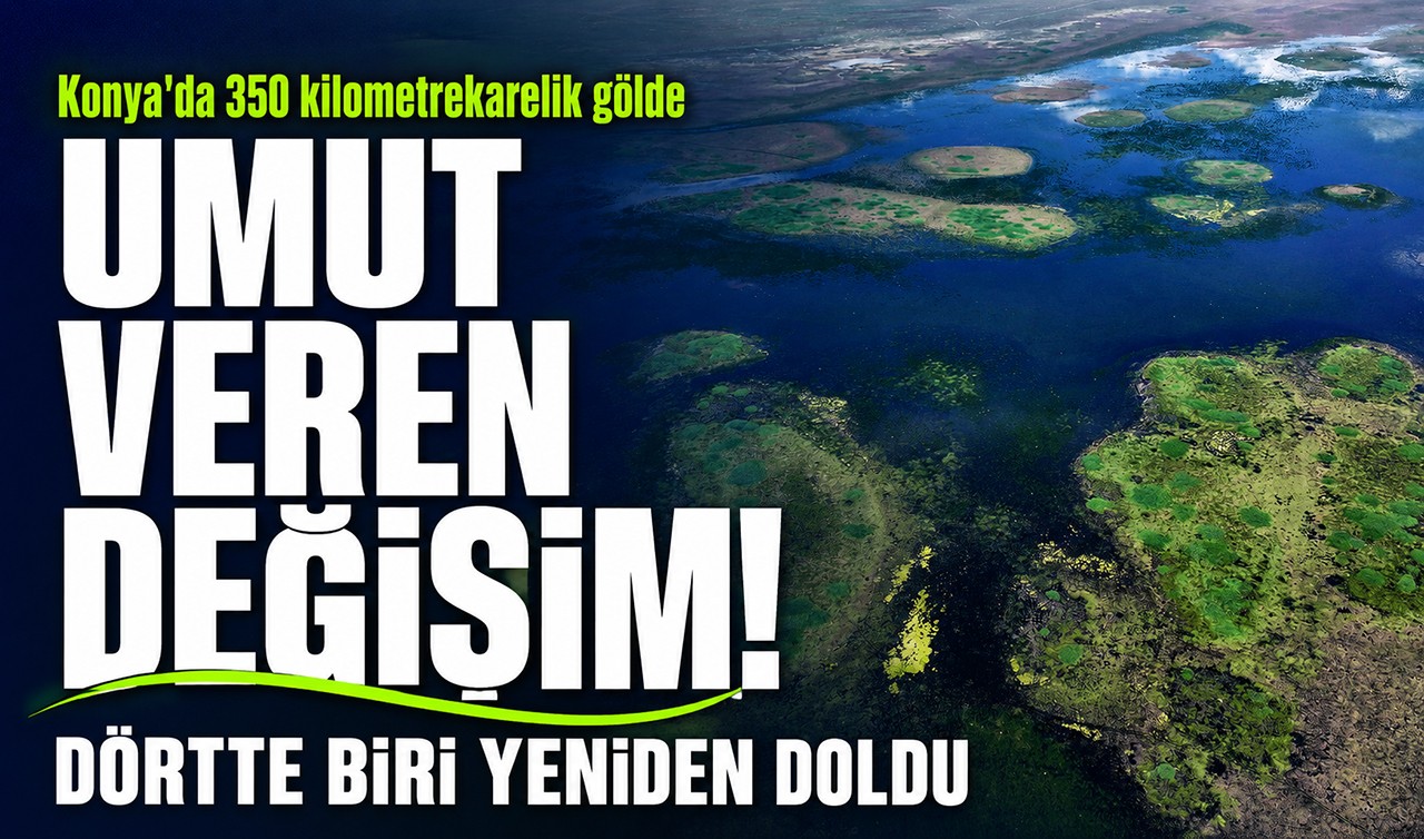 Konya'da 350 kilometrekarelik gölde umut veren değişim! Dörtte biri yeniden doldu