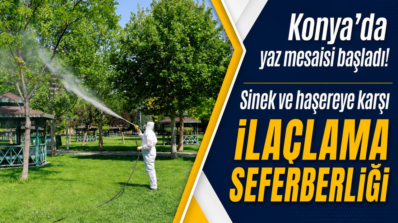 Konya’da yaz mesaisi başladı! Sinek ve haşereye karşı ilaçlama seferberliği