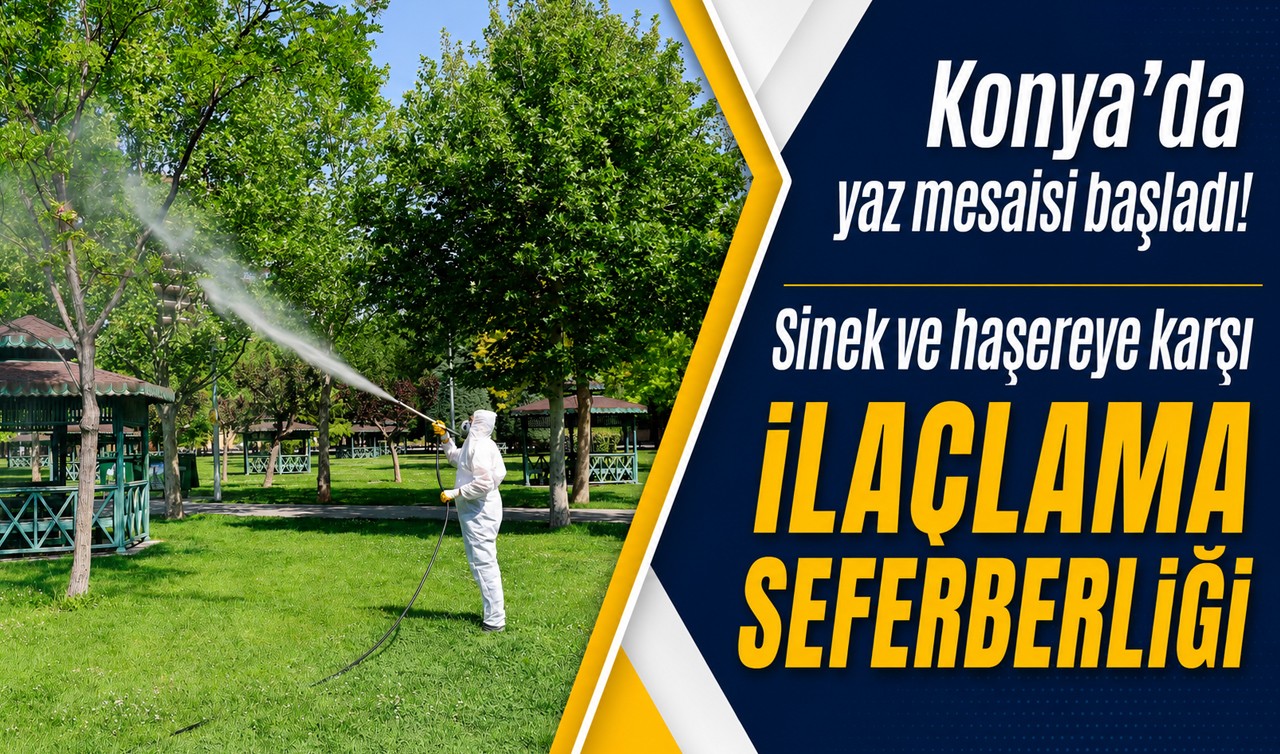 Konya’da yaz mesaisi başladı! Sinek ve haşereye karşı ilaçlama seferberliği