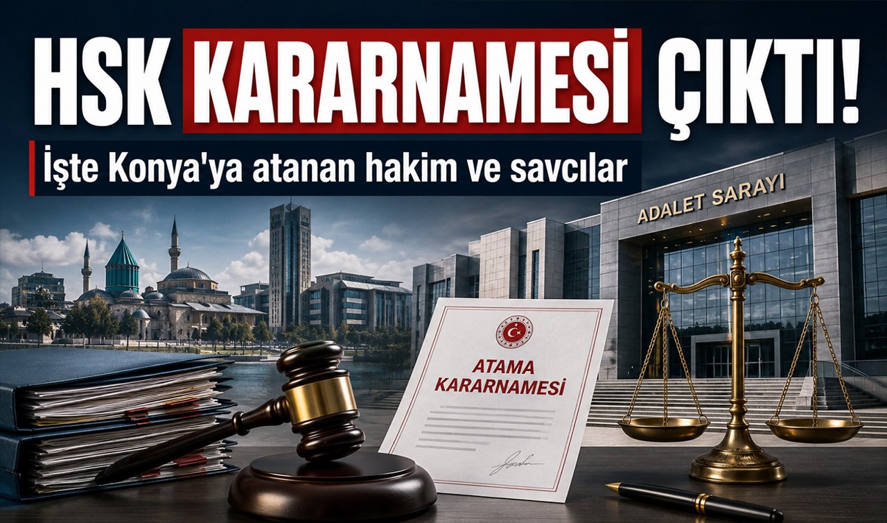 HSK kararnamesi çıktı! İşte Konya'ya atanan hakim ve savcılar listesi