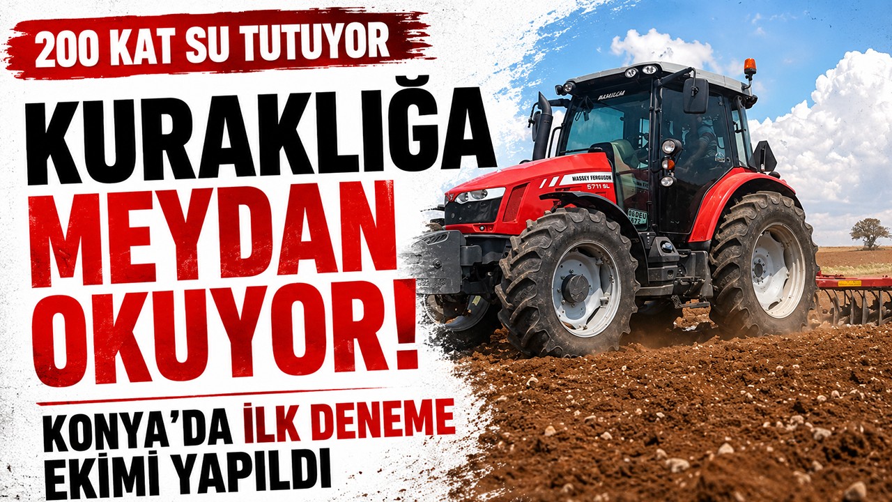 200 kat su tutuyor, kuraklığa meydan okuyor! Konya'da ilk deneme ekimi yapıldı