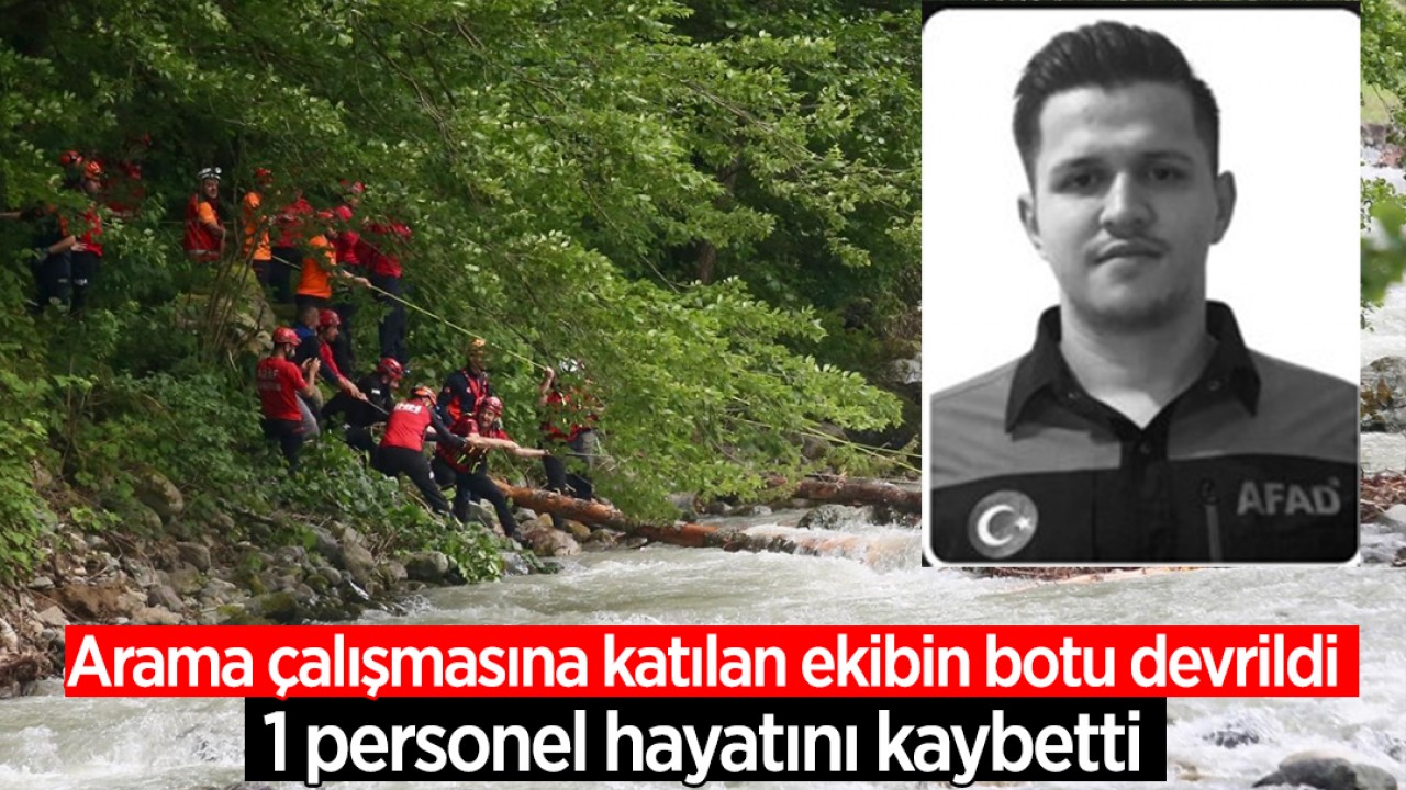 Arama çalışmasına katılan ekibin botu devrildi: 1 personel hayatını kaybetti