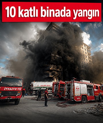 10 katlı binada yangın