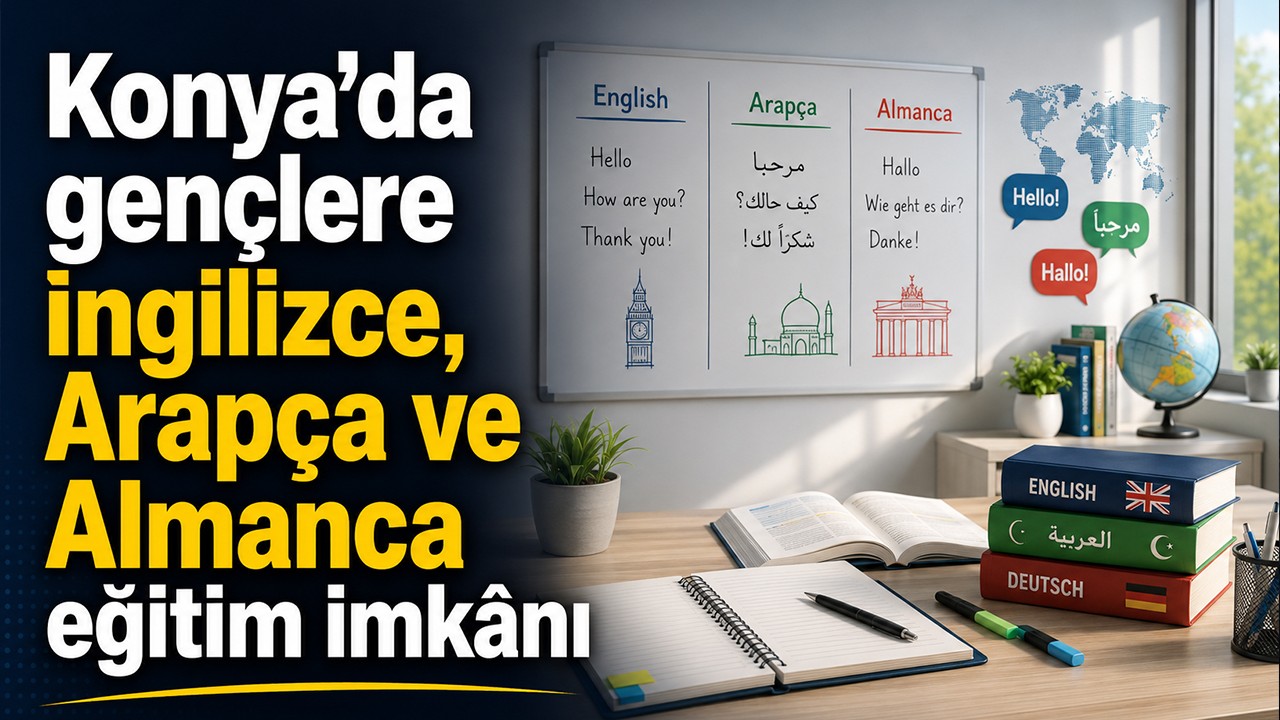 Konya’da gençlere İngilizce, Arapça ve Almanca eğitim imkânı