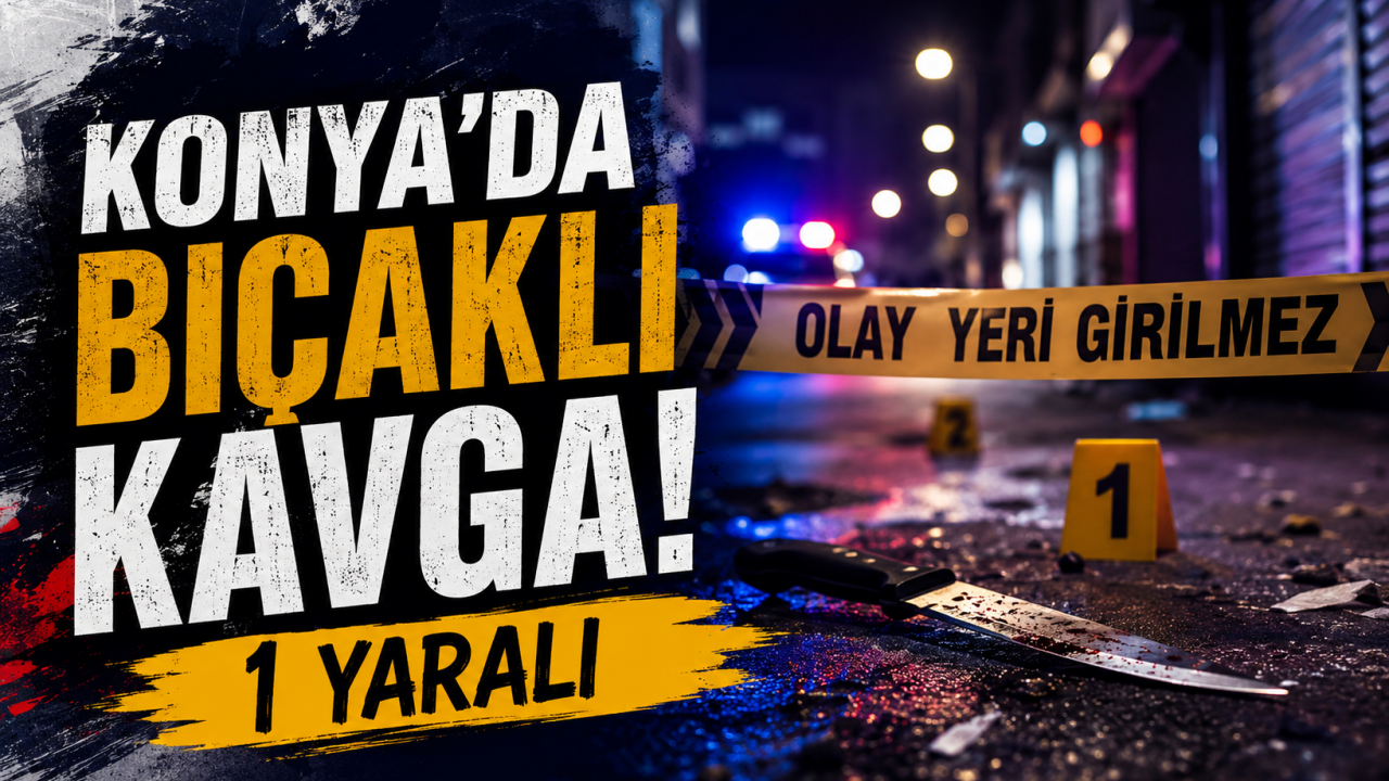 Konya'da bıçaklı kavga! 1 yaralı
