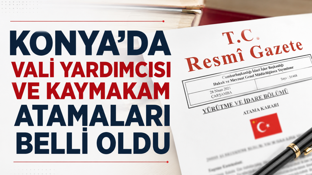 Konya’da vali yardımcısı ve kaymakam atamaları belli oldu: İşte isim isim tam liste!