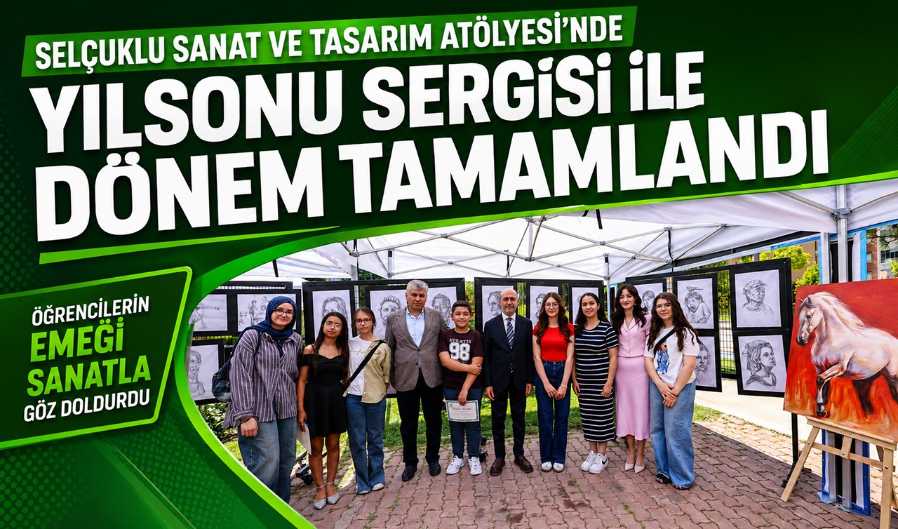 Selçuklu Sanat ve Tasarım Atölyesi'nde yılsonu sergisi ile dönem tamamlandı