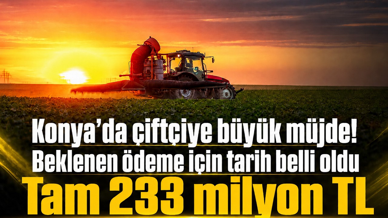 Konya’da çiftçiye dev avans! Hesaplara yatacağı tarih belli oldu