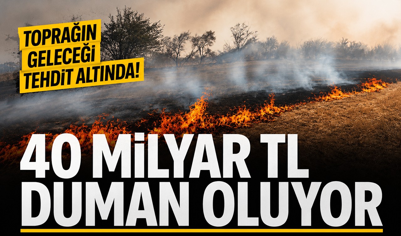 Toprağın geleceğini tehdit altında! 40 milyar TL duman oluyor