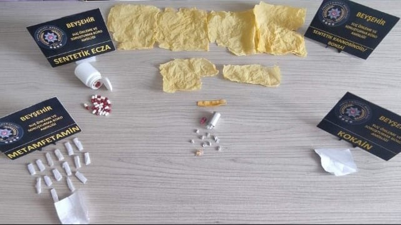 Beyşehir'de polis ekiplerinden zehir tacirlerine darbe