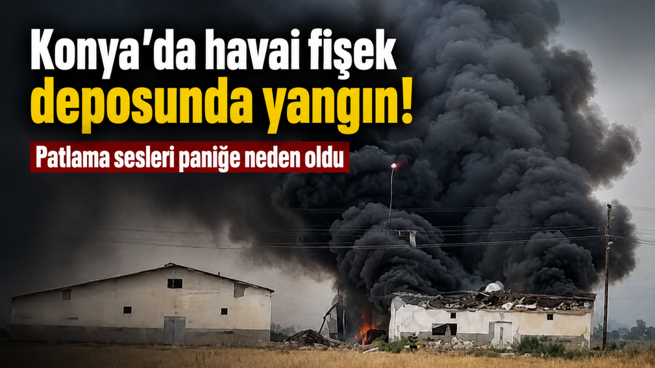 Konya’da havai fişek deposunda yangın! Patlama sesleri paniğe neden oldu