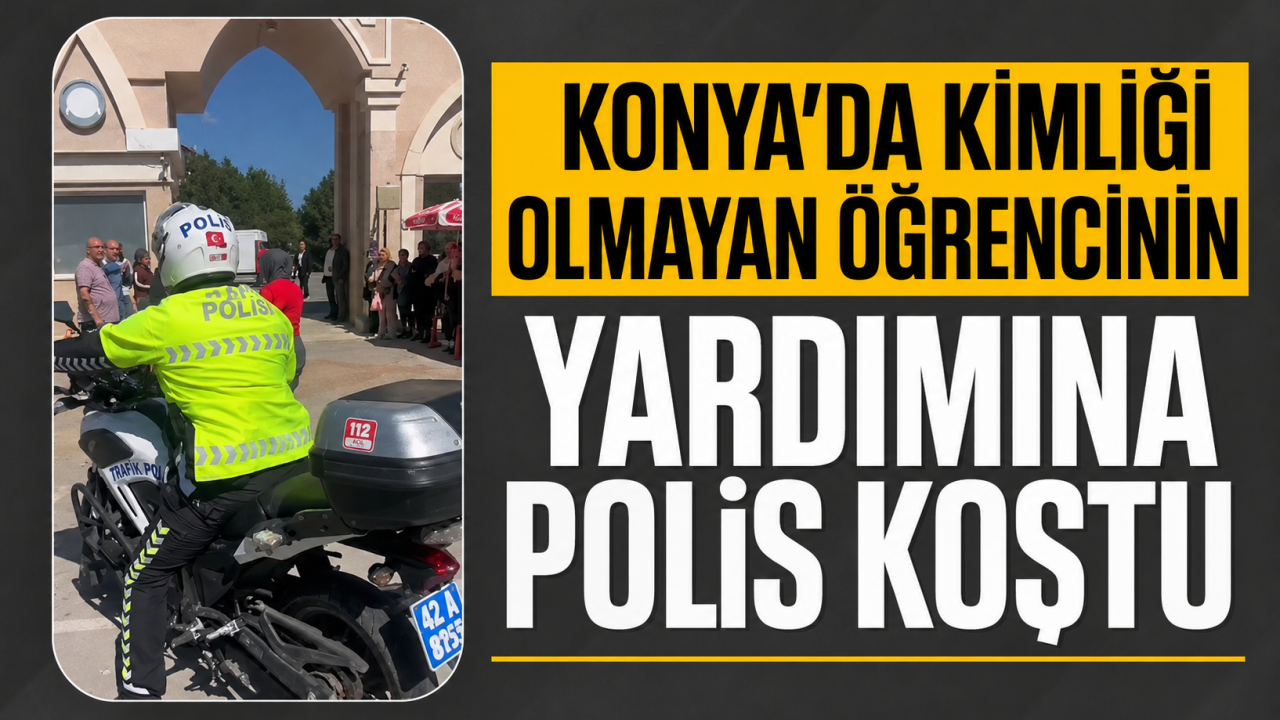 Konya'da kimliği olmayan öğrencinin yardımına polis koştu