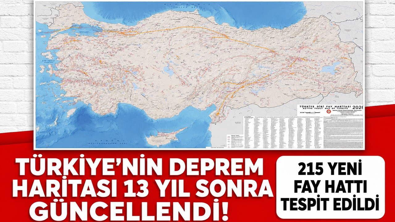 Türkiye'nin deprem haritası 13 yıl sonra güncellendi! 215 yeni fay hattı tespit edildi