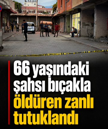 66 yaşındaki şahsı bıçakla öldüren zanlı tutuklandı