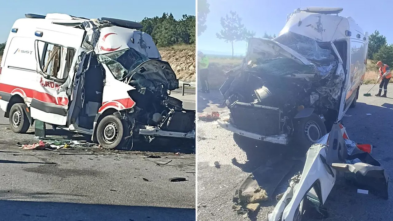 Ambulans TIR'a çarptı, hasta can verdi