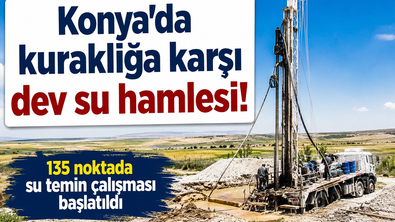 Konya’da kuraklığa karşı dev su hamlesi! 135 noktada su temin çalışması başlatıldı