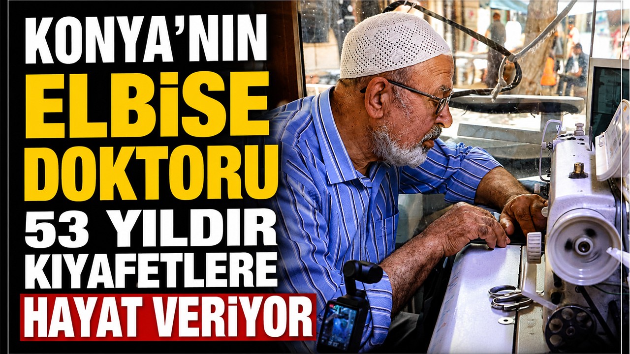 Konya’nın elbise doktoru 53 yıldır kıyafetlere hayat veriyor