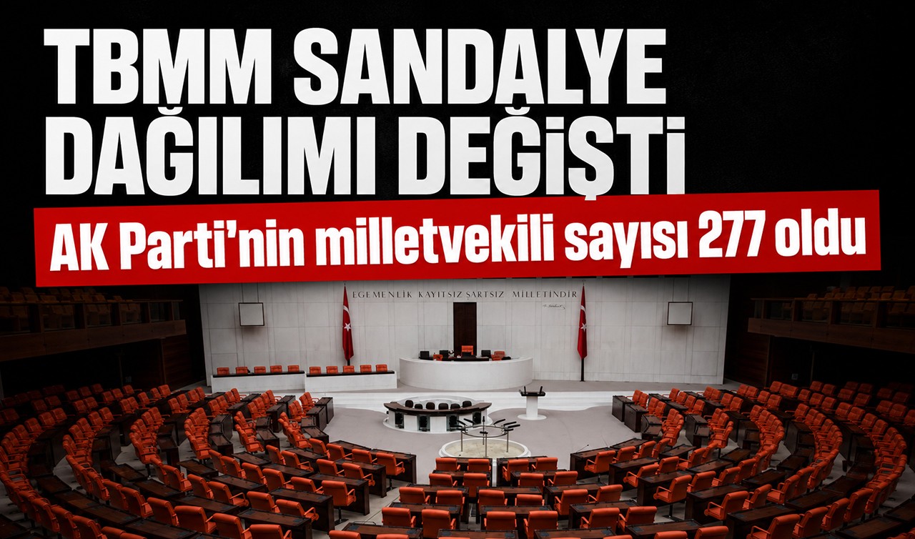 TBMM sandalye dağılımı değişti: AK Parti'nin milletvekili sayısı 277 oldu