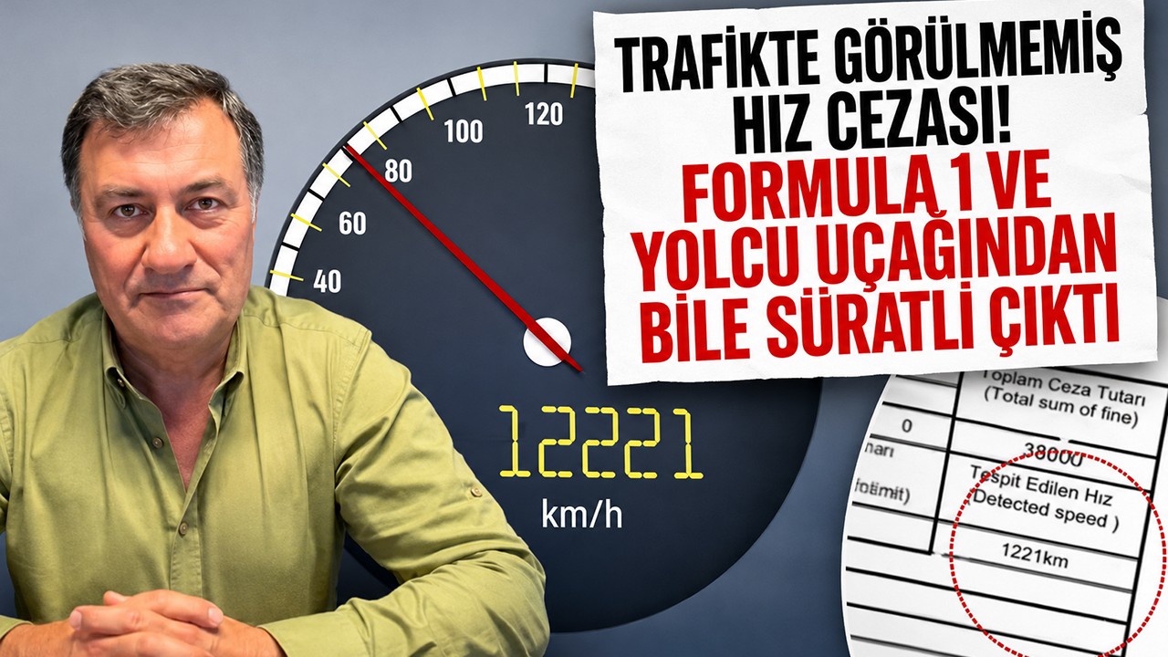 Trafikte görülmemiş hız cezası! Formula 1 ve yolcu uçağından bile süratli çıktı
