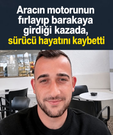 Aracın motorunun fırlayıp barakaya girdiği kazada, sürücü hayatını kaybetti