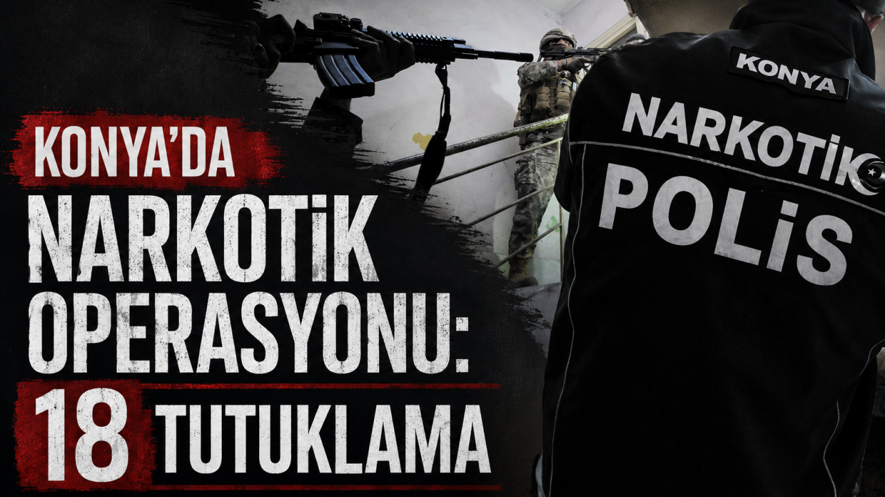 Konya’da narkotik operasyonu: 18 tutuklama
