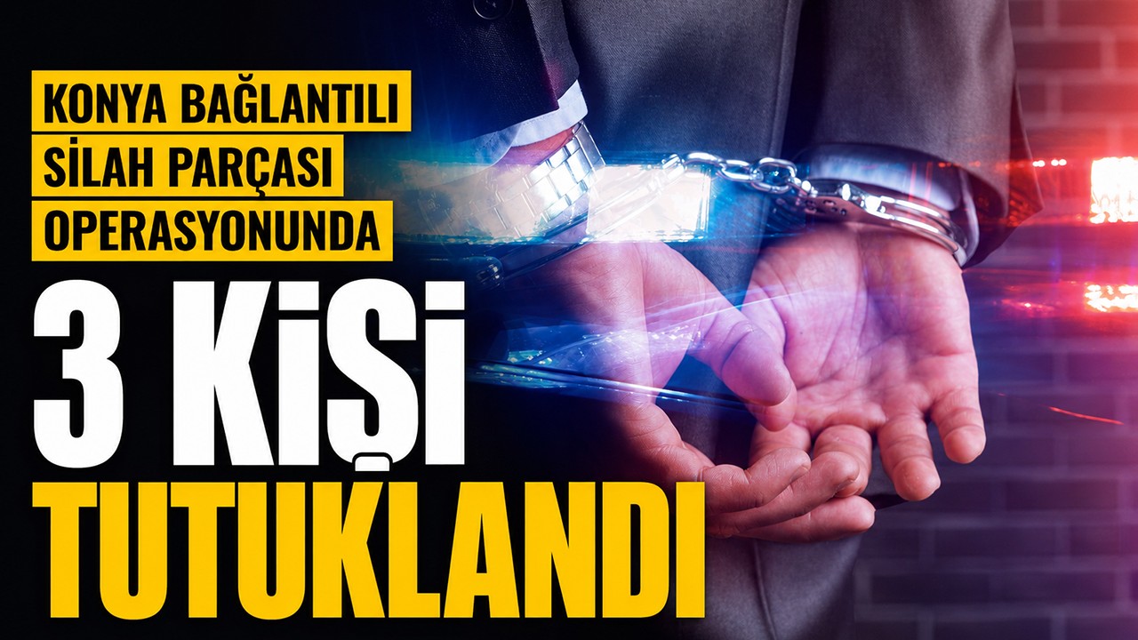 Konya bağlantılı silah parçası operasyonunda 3 kişi tutuklandı