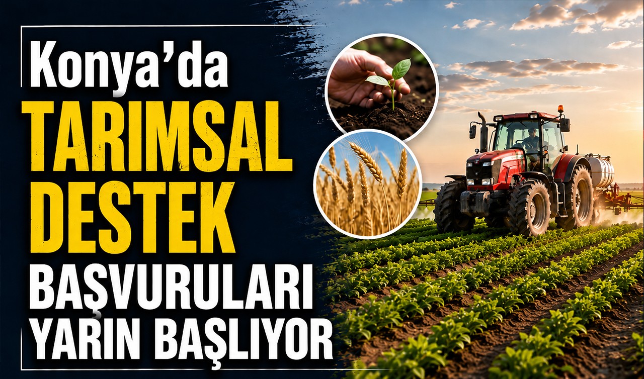 Konya'da tarımsal destek başvuruları yarın başlıyor