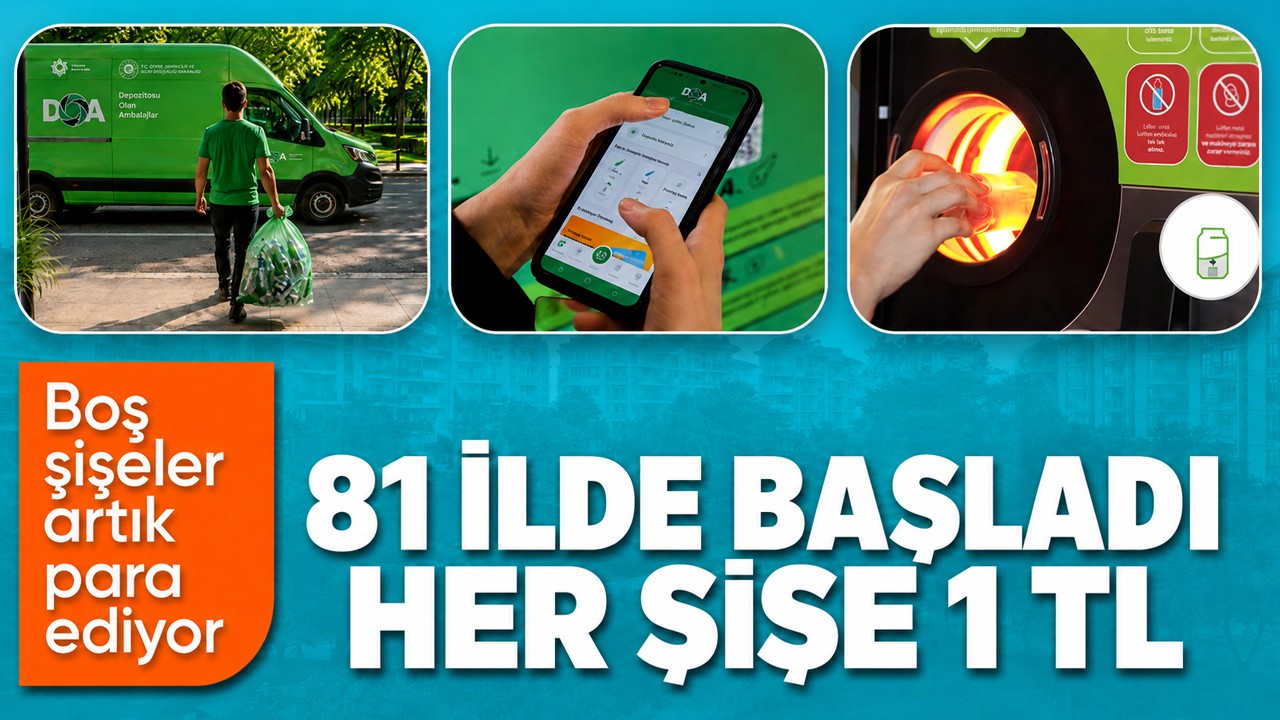 Boş şişeler artık para ediyor! 81 ilde başladı! Her şişe 1 TL