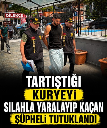 Tartıştığı kuryeyi silahla yaralayıp kaçan şüpheli tutuklandı
