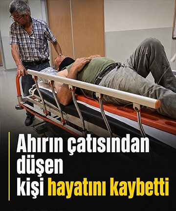Ahırın çatısından düşen kişi hayatını kaybetti
