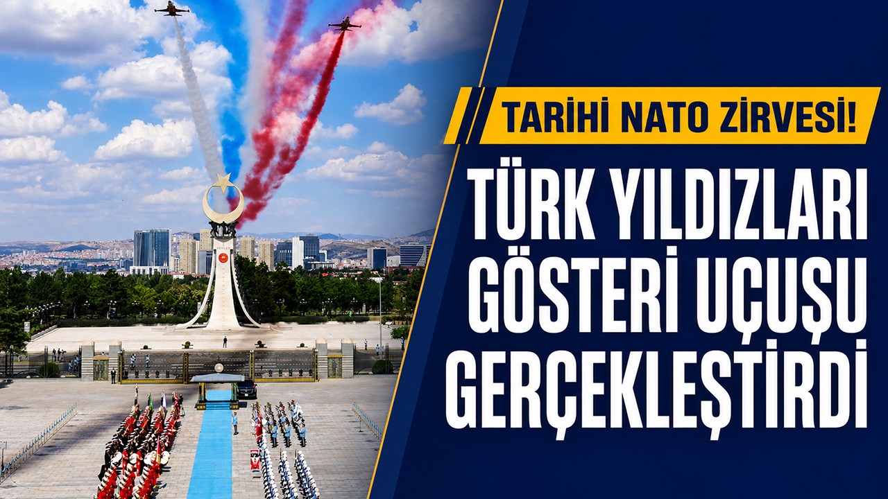 Tarihi NATO Zirvesi!  Türk Yıldızları gösteri uçuşu gerçekleştirdi