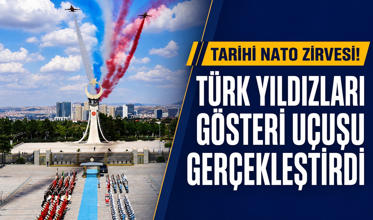 Tarihi NATO Zirvesi!  Türk Yıldızları gösteri uçuşu gerçekleştirdi
