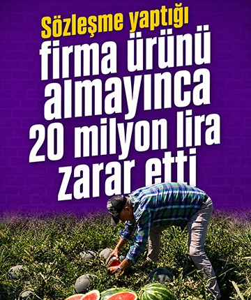 Sözleşme yaptığı firma ürünü almayınca 20 milyon lira zarar etti