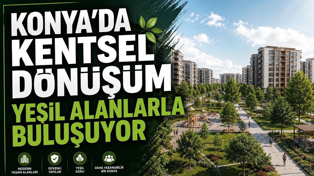 Konya’da kentsel dönüşüm yeşil alanlarla buluşuyor