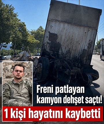 Freni patlayan kamyon dehşet saçtı