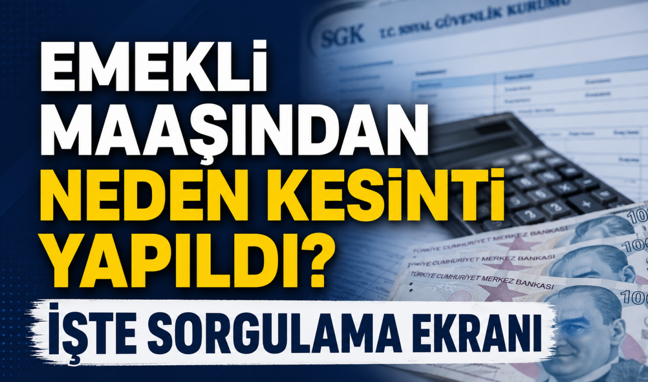 Emekli maaşından neden kesinti yapıldı? İşte sorgulama ekranı