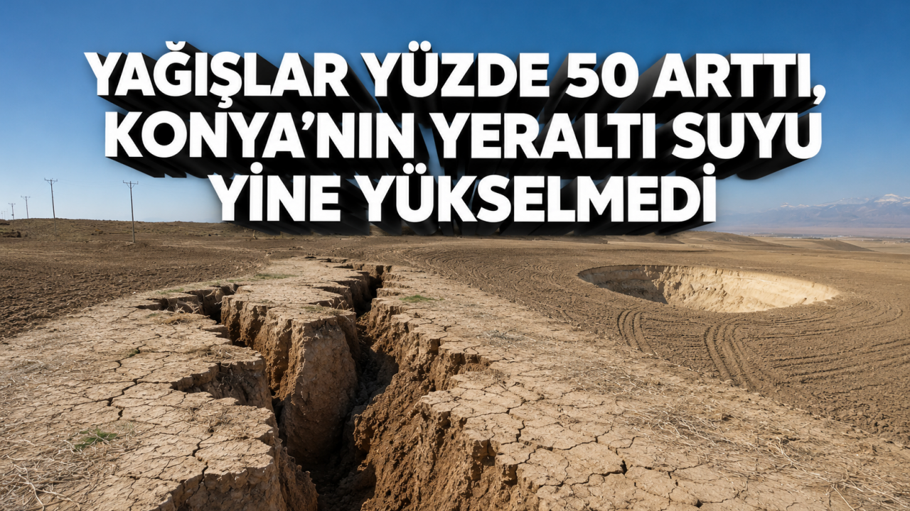 Yağışlar yüzde 50 arttı, Konya’nın yeraltı suyu yine yükselmedi