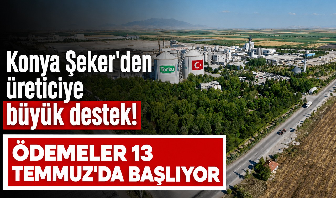 Konya Şeker'den üreticiye büyük destek! Ödemeler 13 Temmuz’da başlıyor