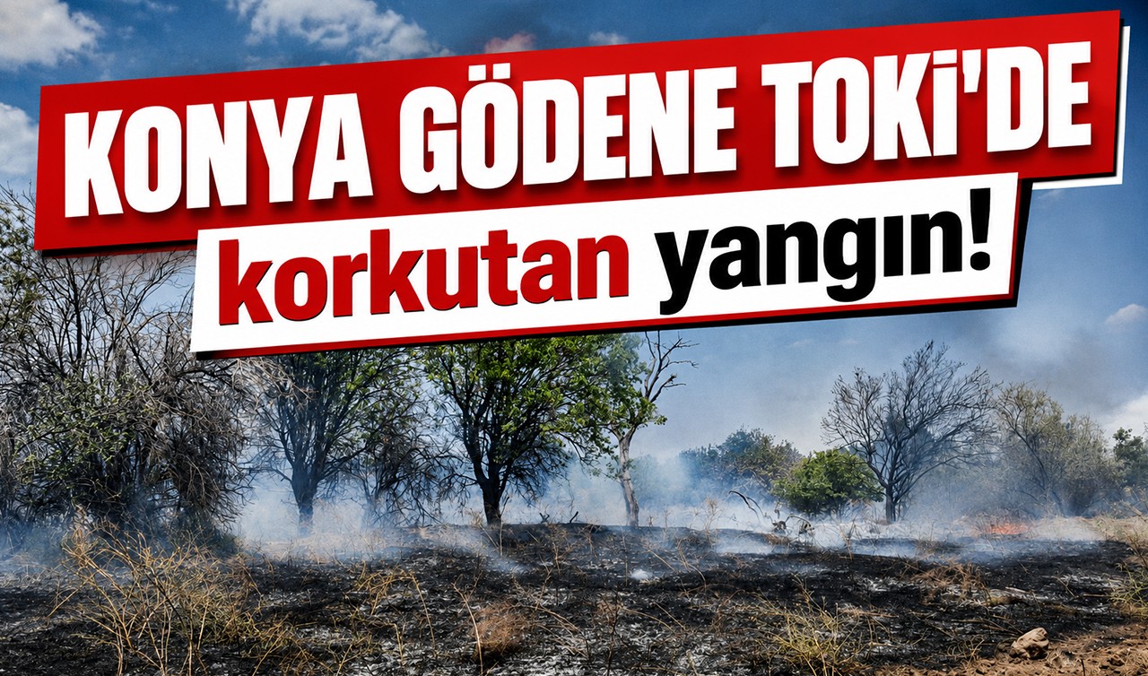 Konya Gödene TOKİ'de korkutan yangın