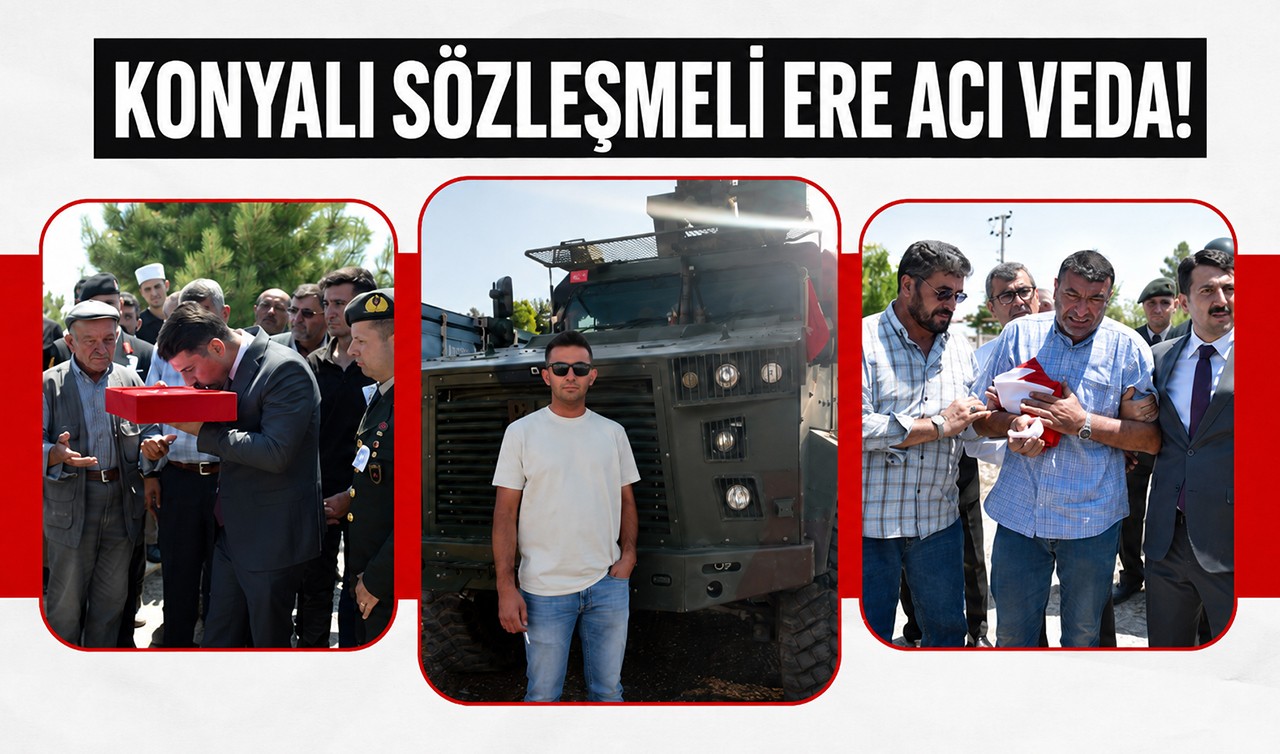 Konya'da yürek burkan veda: Sözleşmeli Er Hüseyin Uzundemir toprağa verildi