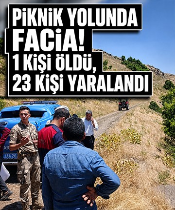 Piknik yolunda facia! 1 kişi öldü,23 kişi yaralandı