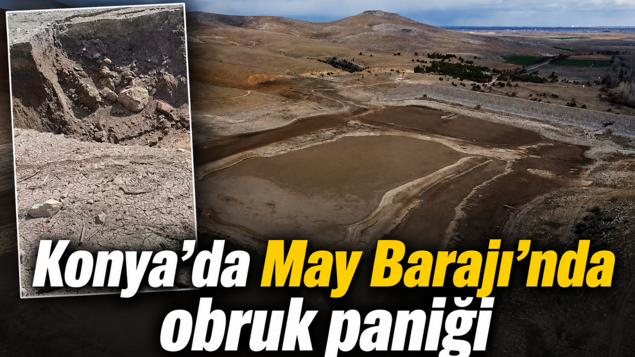 Konya’da May Barajı’nda obruk paniği