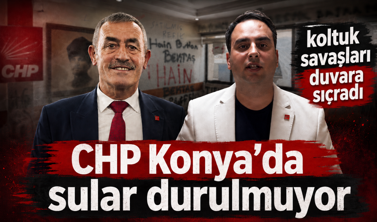 CHP Konya’da sular durulmuyor! İl başkanı değişti, duvarlara dikkat çeken yazılar yazıldı