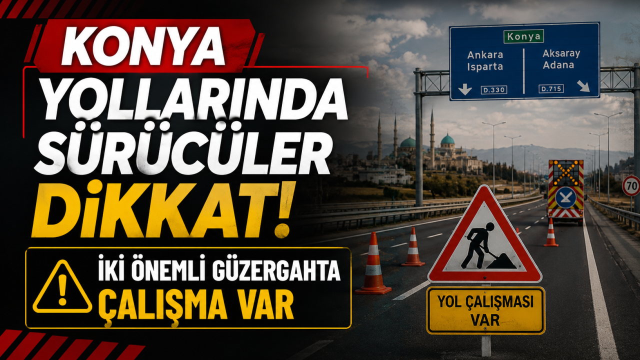 Konya yollarında sürücüler dikkat! İki önemli güzergahta çalışma var