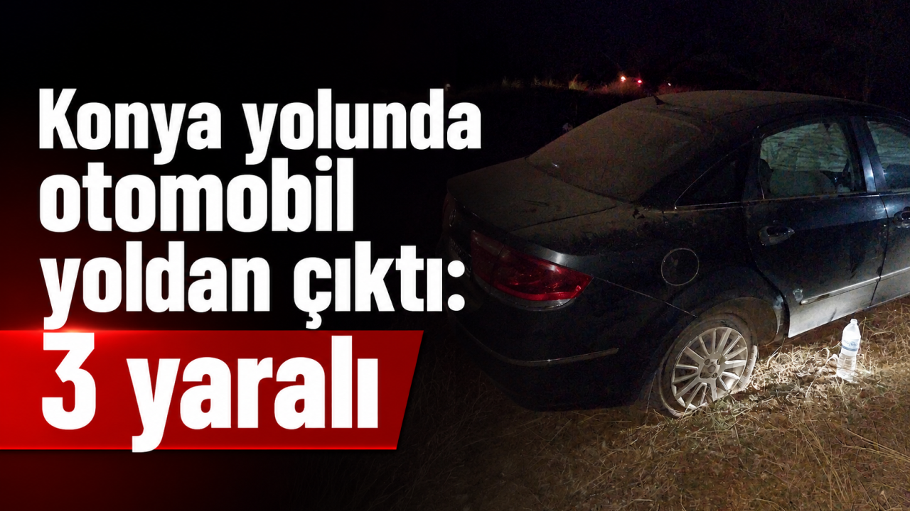 Konya yolunda otomobil yoldan çıktı: 3 yaralı